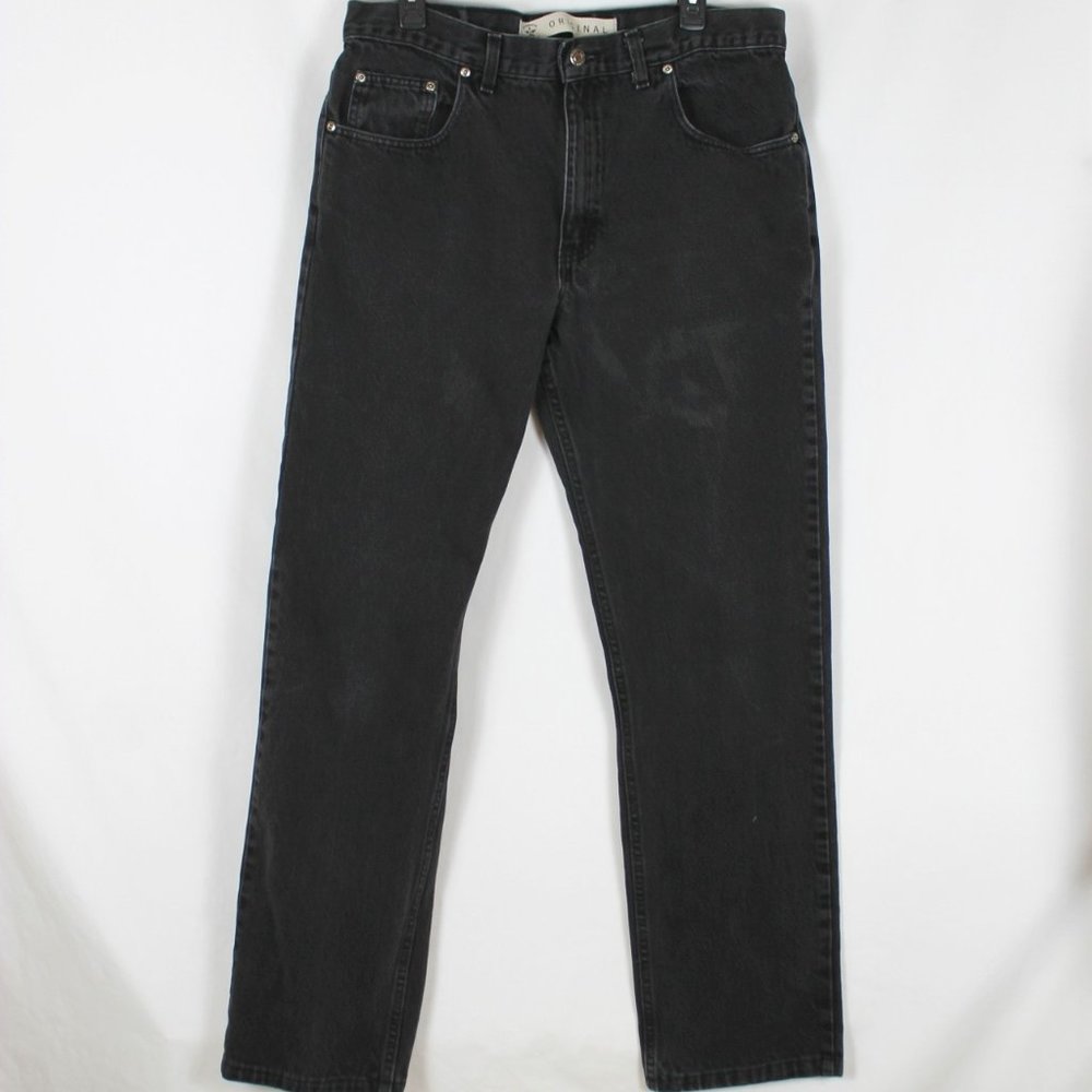 ARIZONA JEANS COMPANY Deim Jeans Men Size 36 x 36 Black Straight Leg 5 Pocket